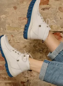 Veterschoenen|Voorjaar/zomer|Wolky Jump Summer wit/blauw leer