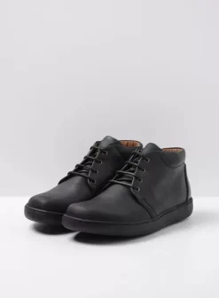 Veterschoenen|Nette schoenen heren|Wolky Kansas Men zwart leer