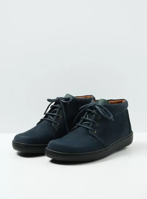 Veterschoenen|Nette schoenen heren|Wolky Kansas Men blauw nubuck
