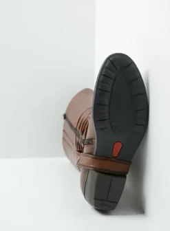 Laarzen|Wolky La Banda cognac leer