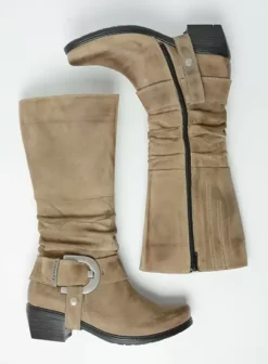 Laarzen|Wolky La Banda taupe suede