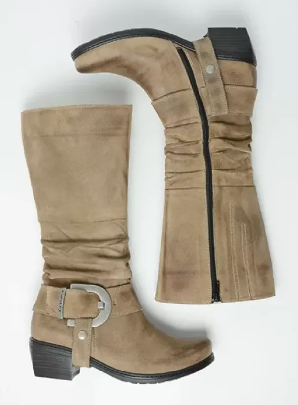 Laarzen|Wolky La Banda taupe suede