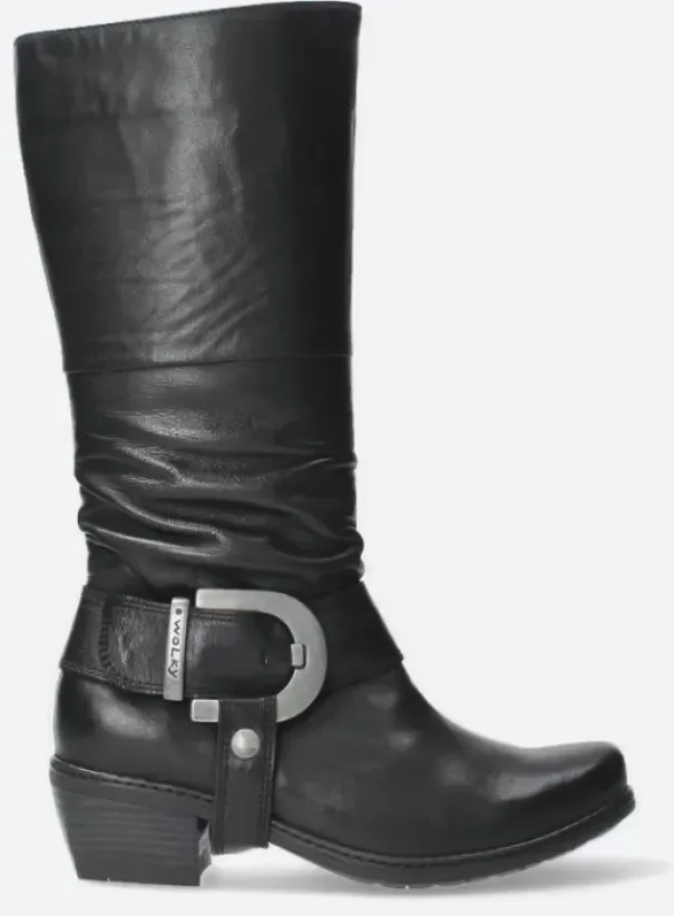 Laarzen|Wolky La Banda zwart leer