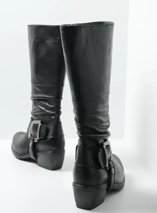 Laarzen|Wolky La Banda zwart leer