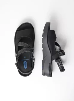 Sandalen|Voorjaar/zomer|Wolky Lisse zwart nubuck