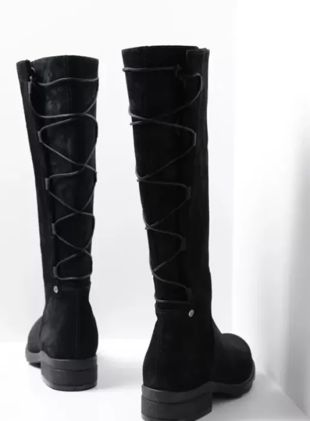Hielspoor|Laarzen|Wolky Longview zwart suede