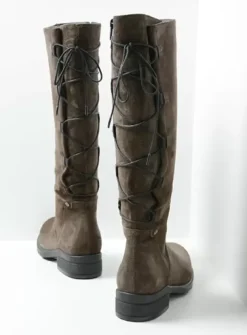 Hielspoor|Laarzen|Wolky Longview donkerbruin suede