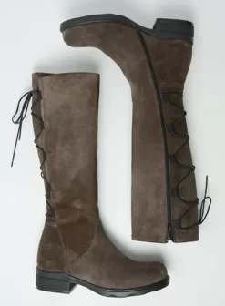 Hielspoor|Laarzen|Wolky Longview donkerbruin suede