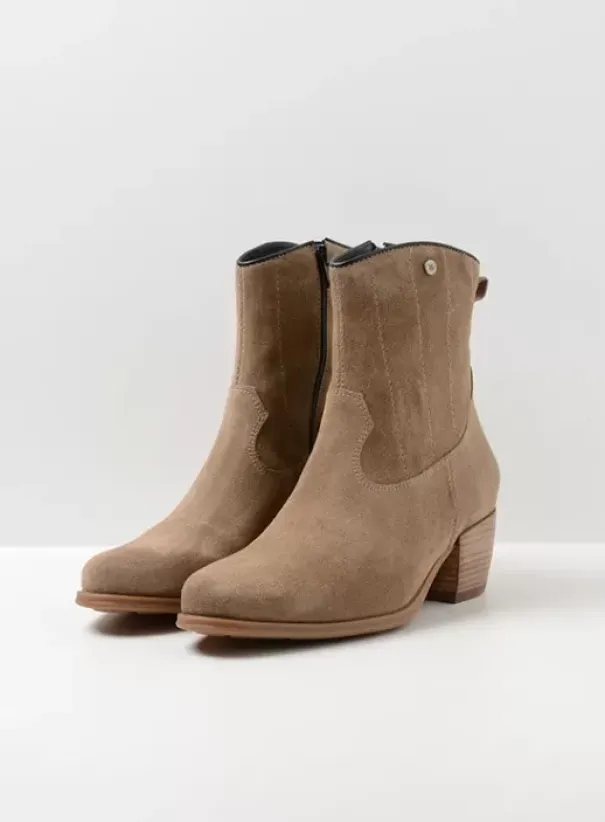 Hallux Valgus|Enkellaarsjes|Wolky Lubbock HV taupe zomer suede