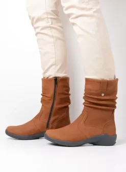 Laarzen|Wolky Luna cognac nubuck