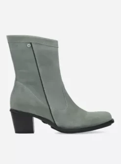 Enkellaarsjes|Laarzen|Wolky Mallow grijsgroen suede