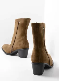 Enkellaarsjes|Laarzen|Wolky Mallow donker taupe suede