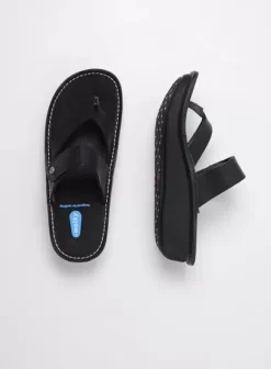 Slippers|Wolky Martinique zwart leer