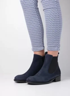 Enkellaarsjes|Wolky Masala blauw suede