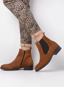 Enkellaarsjes|Wolky Masala cognac suede