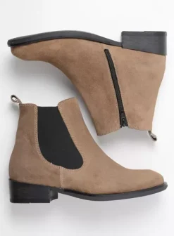 Enkellaarsjes|Wolky Masala taupe geborsteld suede