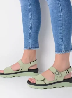 Sandalen|Voorjaar/zomer|Wolky Medusa lichtgroen nubuck