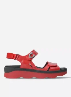 Sandalen|Wolky Medusa rood leer
