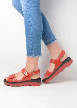 Sandalen|Wolky Medusa rood leer