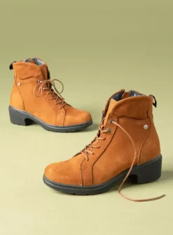 Hielspoor|Biker boots|Wolky Midi cognac nubuck