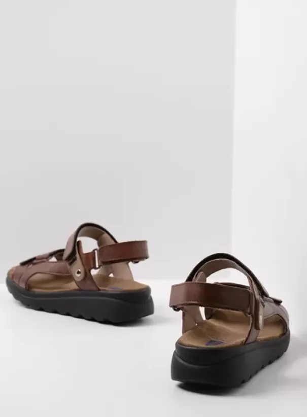 Sandalen|Wolky Mile cognac leer
