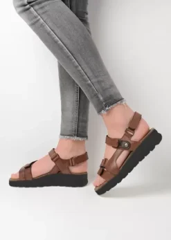 Sandalen|Wolky Mile cognac leer