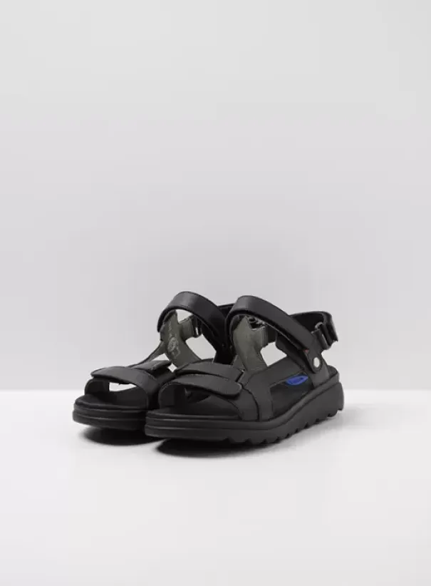 Sandalen|Voorjaar/zomer|Wolky Mile zwart leer