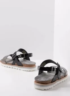 Sandalen|Wolky Minori zwart/brons lak