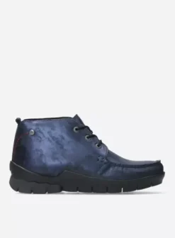 Veterschoenen|Wolky Misty blauw metallic nubuck