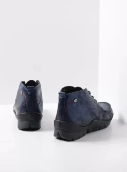 Veterschoenen|Wolky Misty blauw metallic nubuck