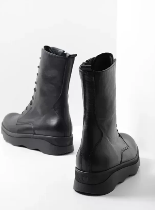 Laarzen|Wolky Mito zwart leer