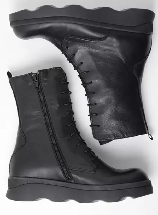 Laarzen|Wolky Mito zwart leer