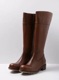 Laarzen|Wolky Moher cognac leer