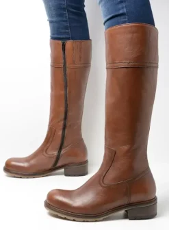 Laarzen|Wolky Moher cognac leer