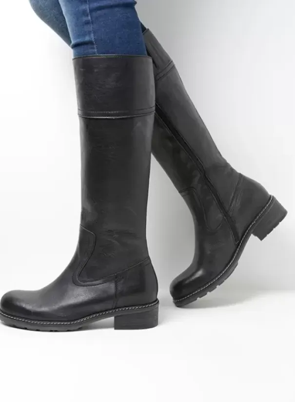 Laarzen|Wolky Moher zwart leer