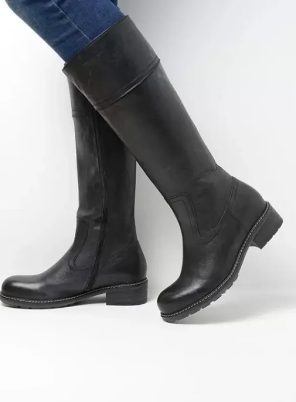 Laarzen|Wolky Moher zwart leer