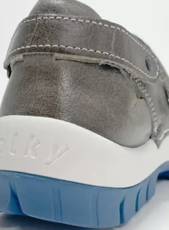 Bandschoenen|Wolky Move grijs/blauw leer