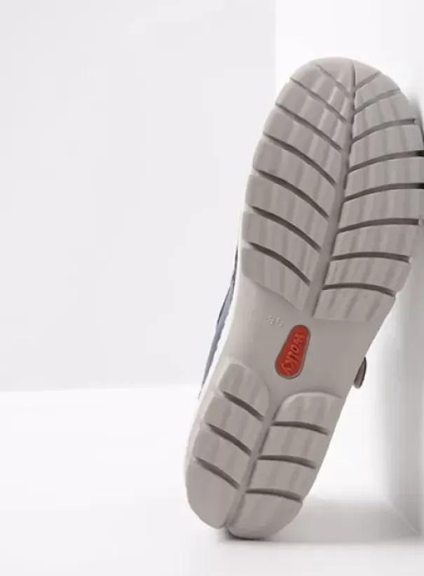 Bandschoenen|Wolky Move blauw zomer leer