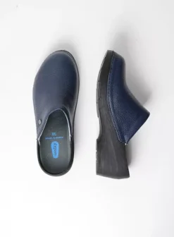 Klompen|Voorjaar/zomer|Wolky Multi Clog blauw leer
