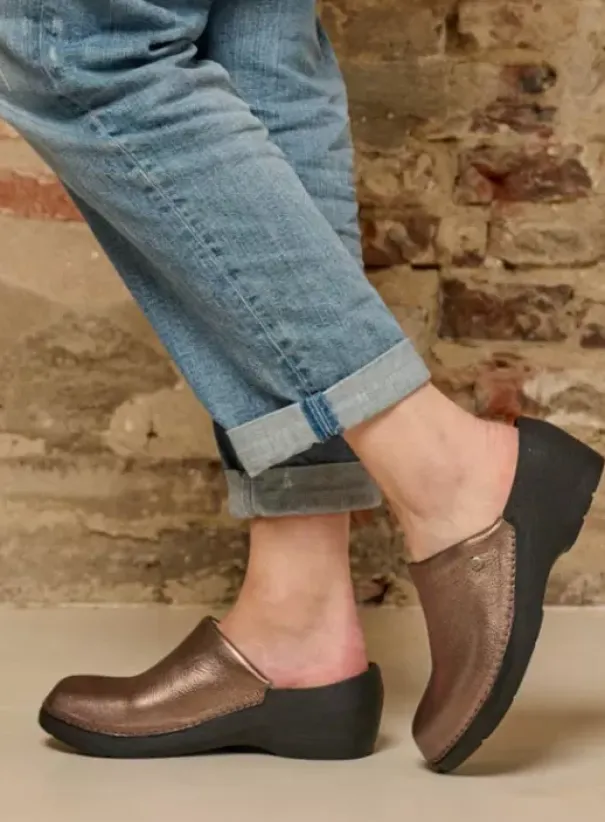 Klompen|Voorjaar/zomer|Wolky Multi Clog brons leer