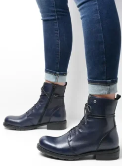 Laarzen|Wolky Murray blauw leer