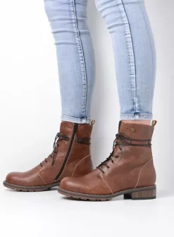 Laarzen|Wolky Murray Vegan cognac