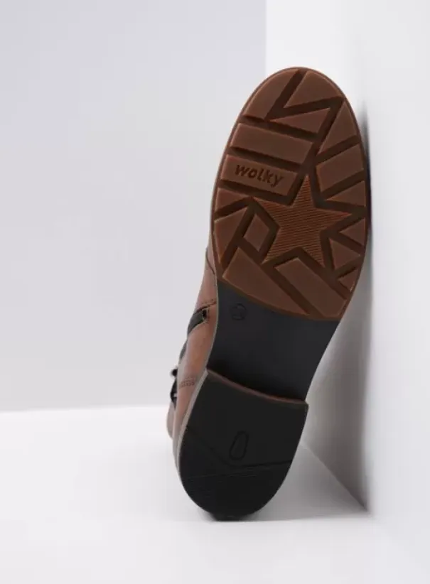 Volle voeten|Biker boots|Wolky Murray XW cognac leer