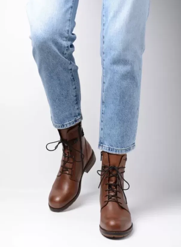 Volle voeten|Biker boots|Wolky Murray XW cognac leer