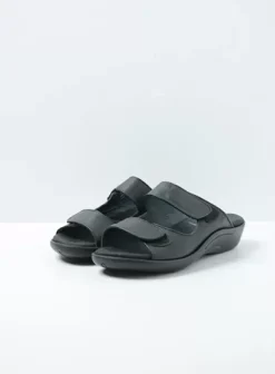 Slippers|Voorjaar/zomer|Wolky Nepeta zwart leer