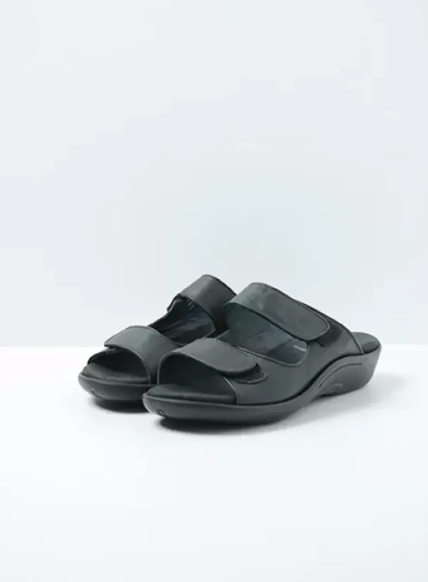 Slippers|Voorjaar/zomer|Wolky Nepeta zwart leer