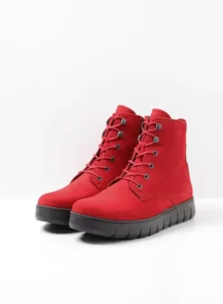 Volle voeten|Laarzen|Wolky New Wave rood nubuck