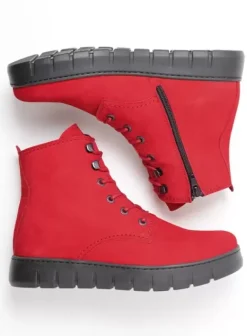 Volle voeten|Laarzen|Wolky New Wave rood nubuck