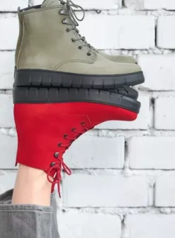 Volle voeten|Laarzen|Wolky New Wave rood nubuck