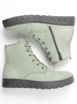 Volle voeten|Laarzen|Wolky New Wave grijsgroen nubuck